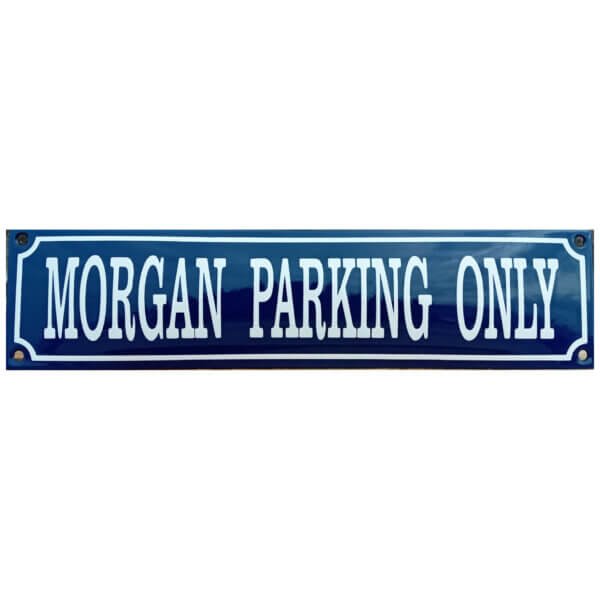 Emaille Bord Morgan Parking Only