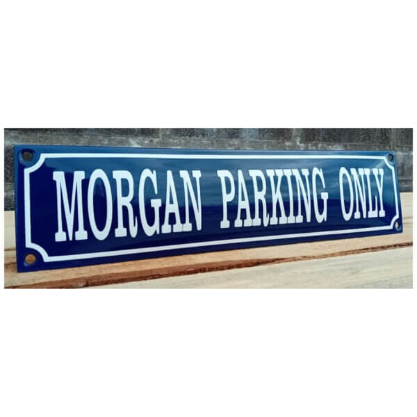 Emaille Bord Morgan Parking Only