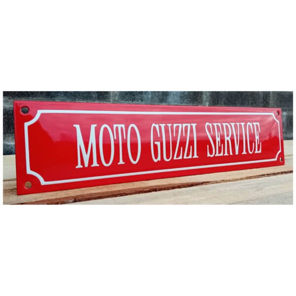 Emaille Bord Moto Guzzi Service