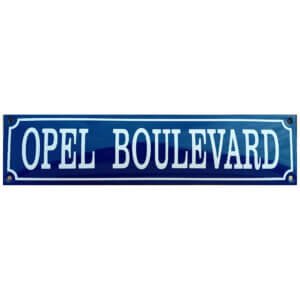 Emaille bord Opel Boulevard