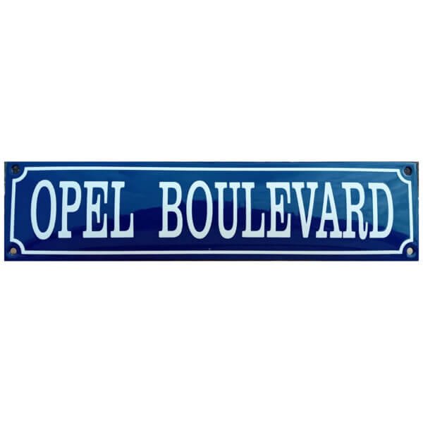 Emaille Bord Opel Boulevard