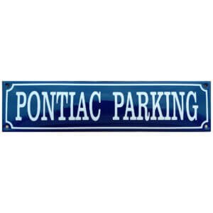 Emaille bord Pontiac Parking