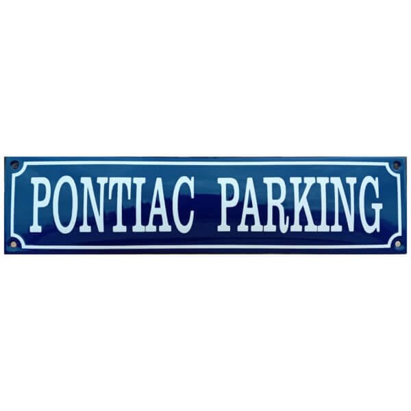 Emaille Bord Pontiac Parking