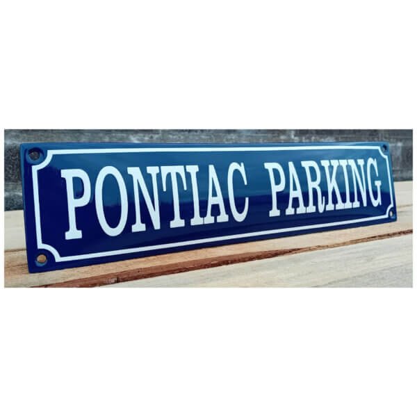 Emaille Bord Pontiac Parking